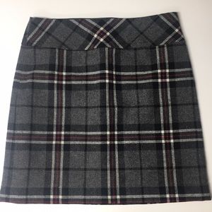 Eddie Bauer Plaid Wool Skirt